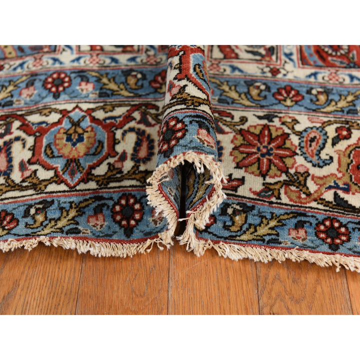 7'0" x 10'4" Vintage Hand Knotted Red Wool Rectangle Oriental Rug - MOA10278352