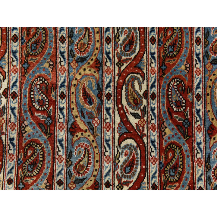 7'0" x 10'4" Vintage Hand Knotted Red Wool Rectangle Oriental Rug - MOA10278352