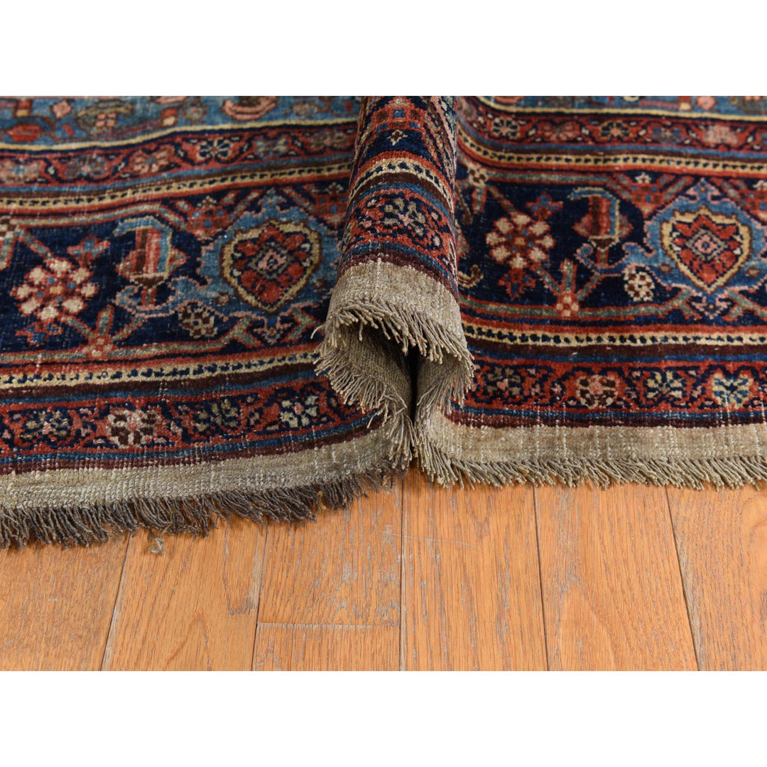 12'2" x 14'7" Vintage Hand Knotted Brown Wool Rectangle Oriental Rug - MOA10278367