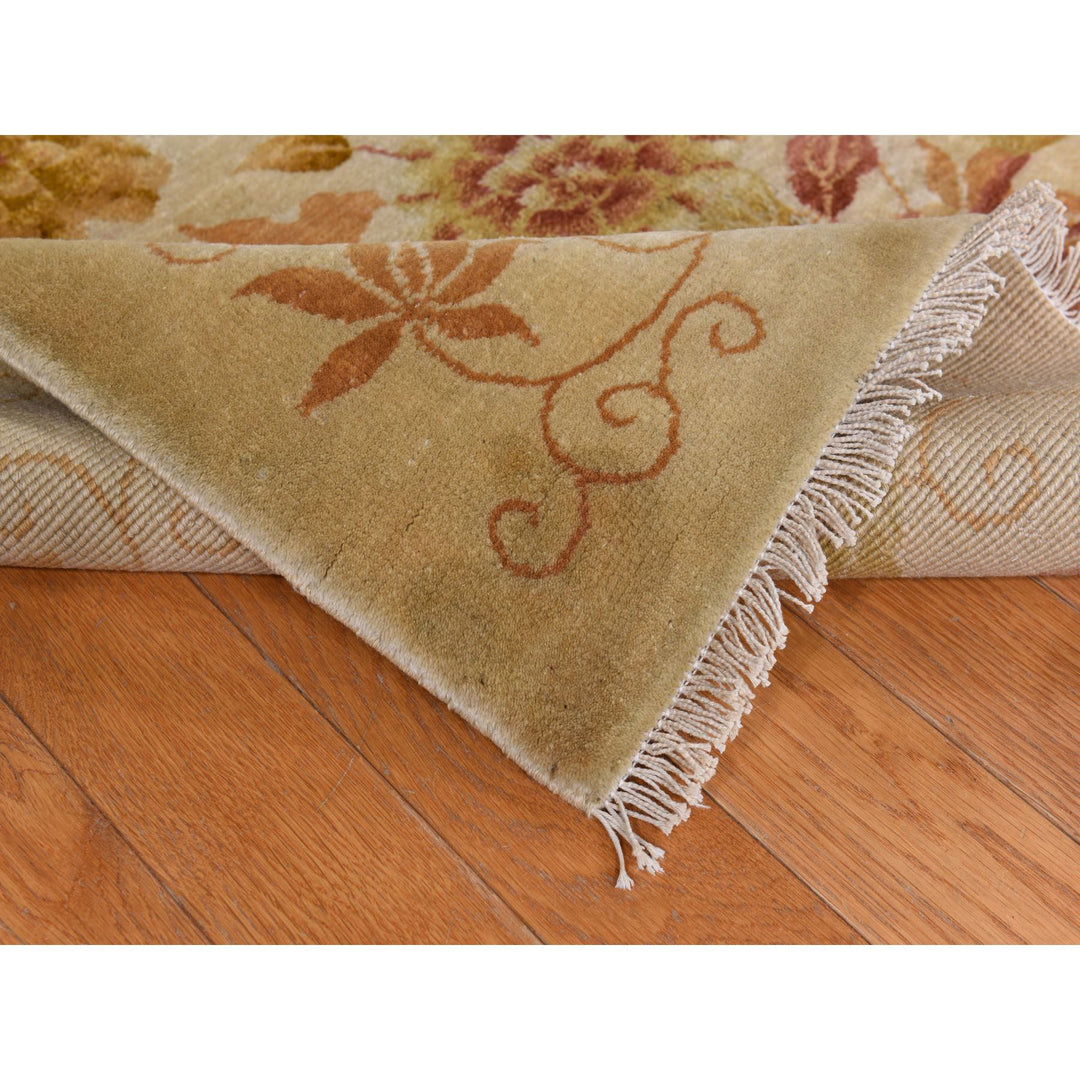 8'10" x 11'8" Vintage Hand Knotted Brown Wool Rectangle Oriental Rug - MOA10278369