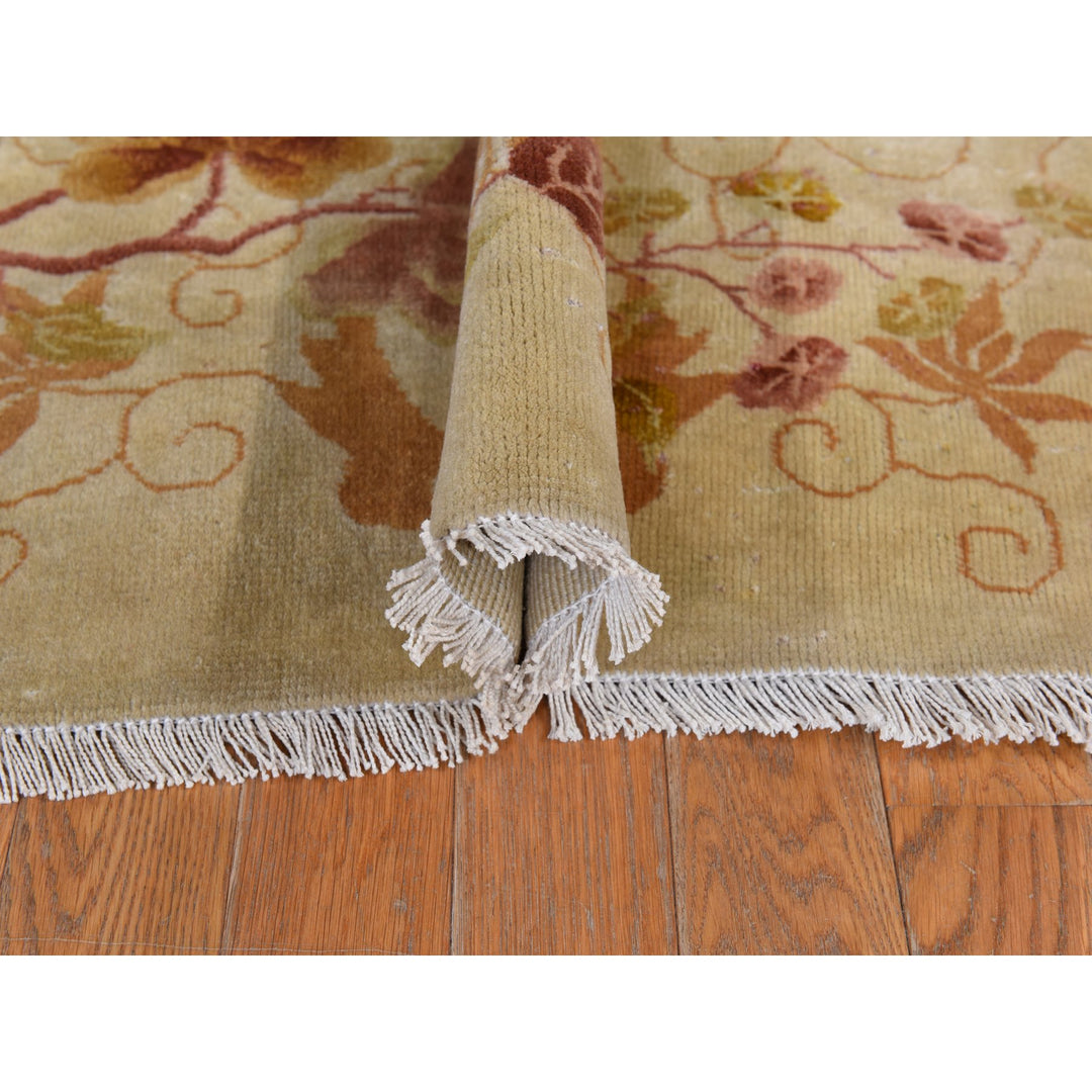 8'10" x 11'8" Vintage Hand Knotted Brown Wool Rectangle Oriental Rug - MOA10278369