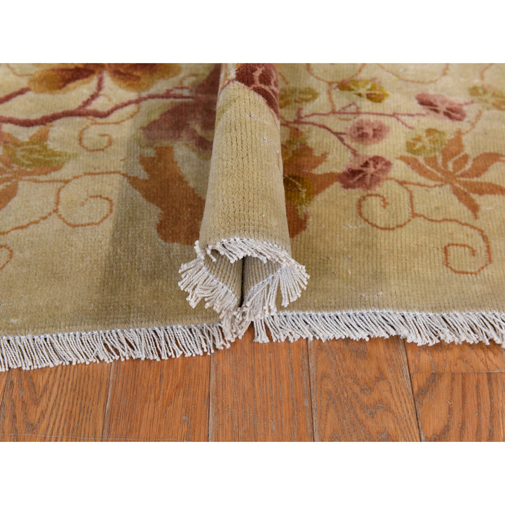 8'10" x 11'8" Vintage Hand Knotted Brown Wool Rectangle Oriental Rug - MOA10278369