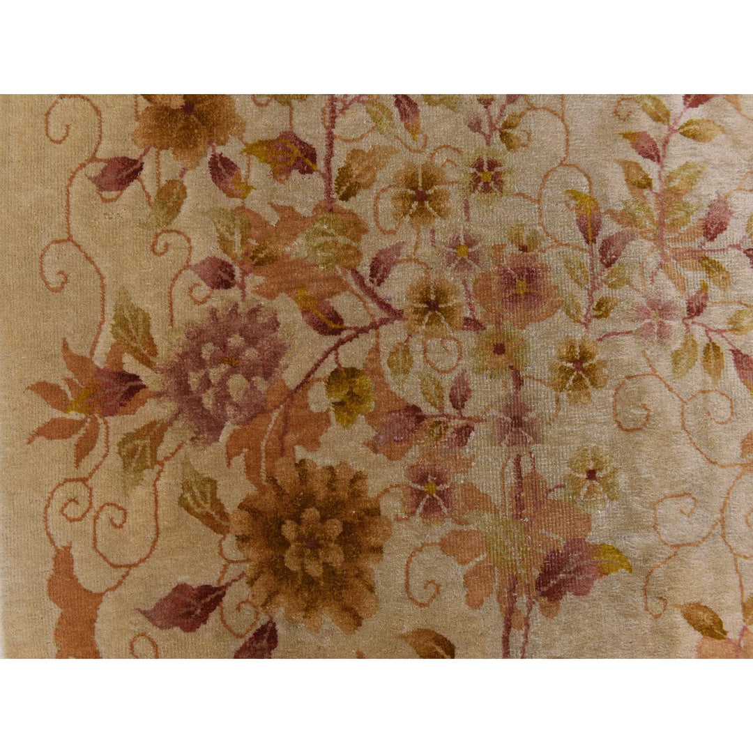 8'10" x 11'8" Vintage Hand Knotted Brown Wool Rectangle Oriental Rug - MOA10278369