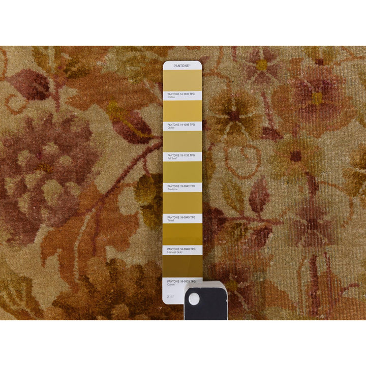 8'10" x 11'8" Vintage Hand Knotted Brown Wool Rectangle Oriental Rug - MOA10278369