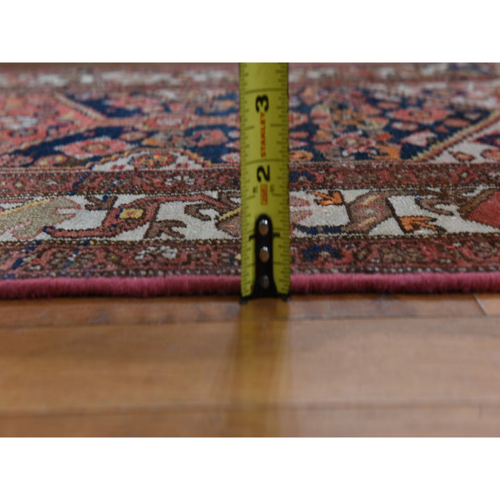 3'1" x 16'3" Vintage Hand Knotted Red Wool Runner Oriental Rug - MOA10278378