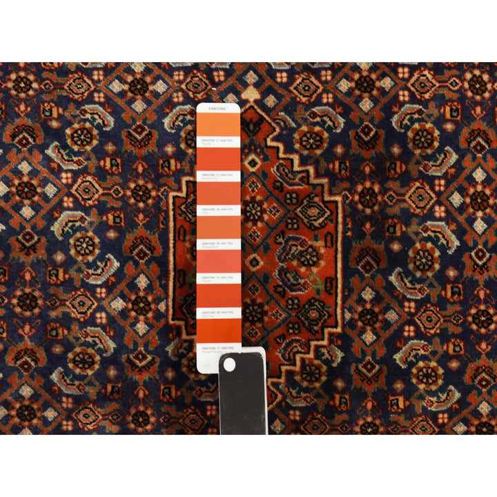 2'3" x 2'4" Vintage Hand Knotted Blue Wool Square Oriental Rug - MOA10278381