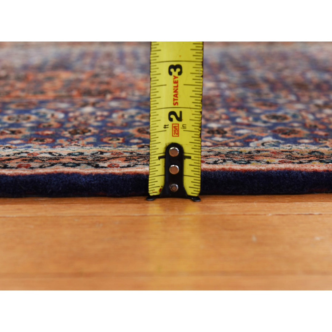 2'3" x 2'4" Vintage Hand Knotted Blue Wool Square Oriental Rug - MOA10278381