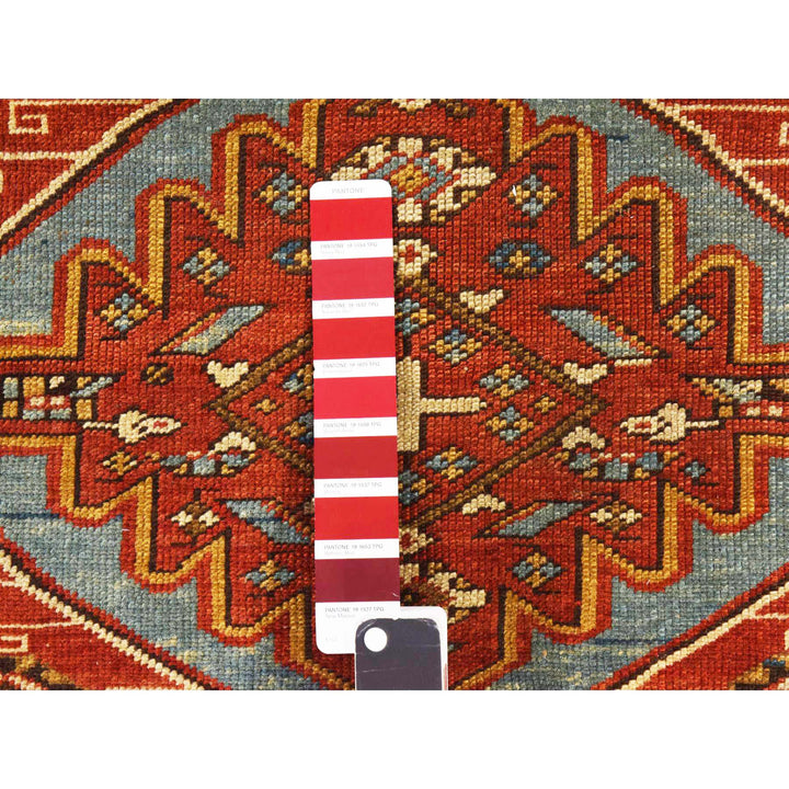 3'10" x 5'7" Vintage Hand Knotted Red Wool Rectangle Oriental Rug - MOA10278394