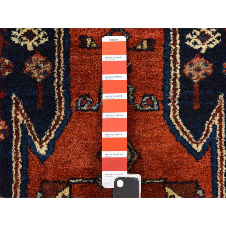 3'3" x 6'3" Vintage Hand Knotted Orange Wool Rectangle Oriental Rug - MOA10278401