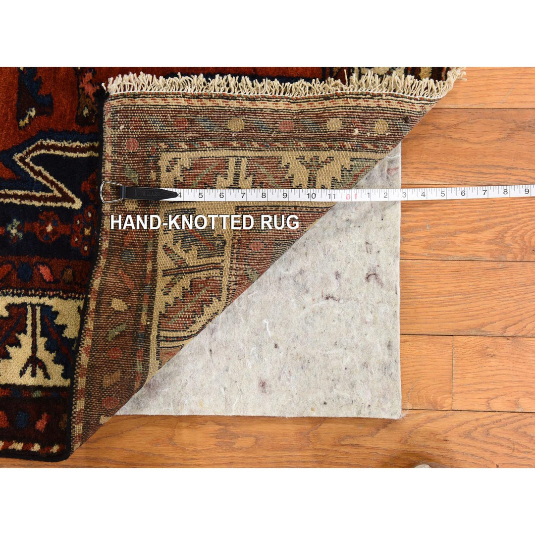 3'3" x 6'3" Vintage Hand Knotted Orange Wool Rectangle Oriental Rug - MOA10278401