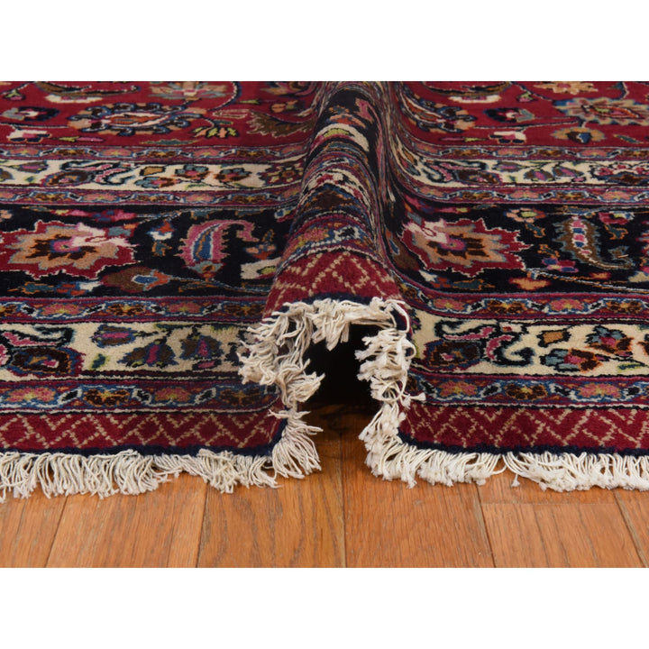 9'9" x 12'10" Vintage Hand Knotted Red Wool Rectangle Oriental Rug - MOA10278413