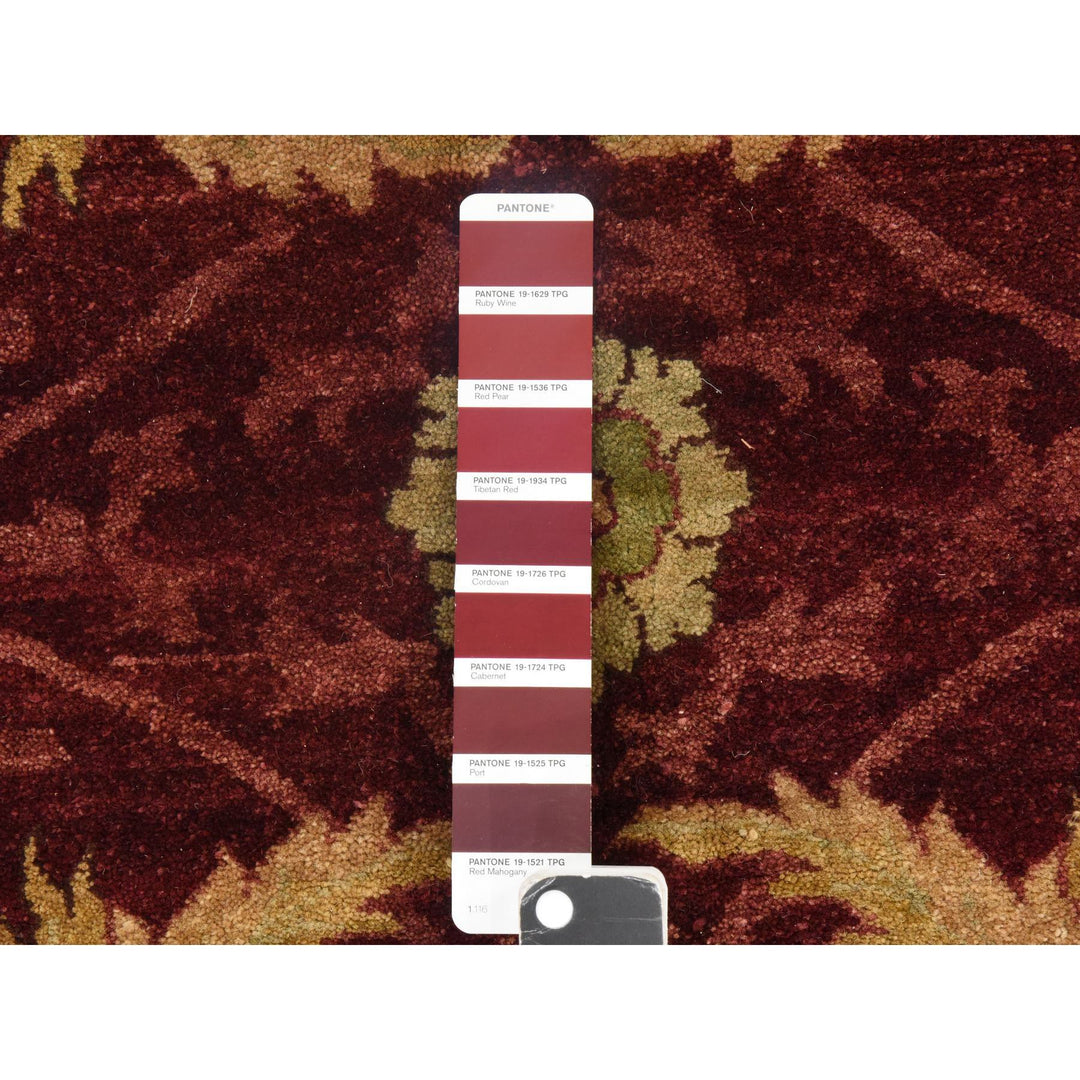 11'10" x 15'4" New Hand Knotted Red Wool Rectangle Oriental Rug - MOA10278414