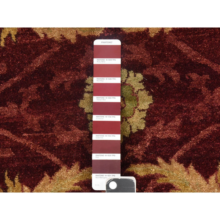 11'10" x 15'4" New Hand Knotted Red Wool Rectangle Oriental Rug - MOA10278414