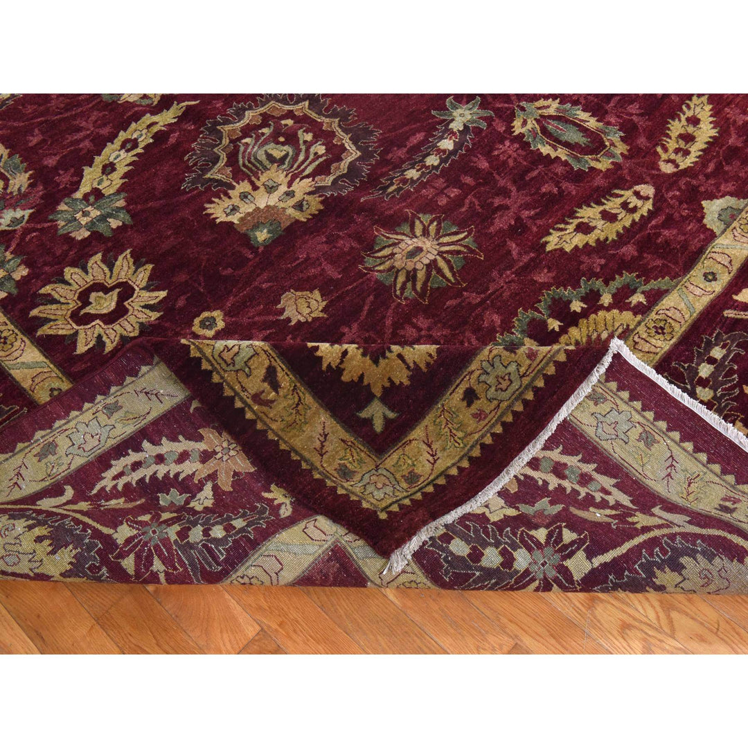 11'10" x 15'4" New Hand Knotted Red Wool Rectangle Oriental Rug - MOA10278414
