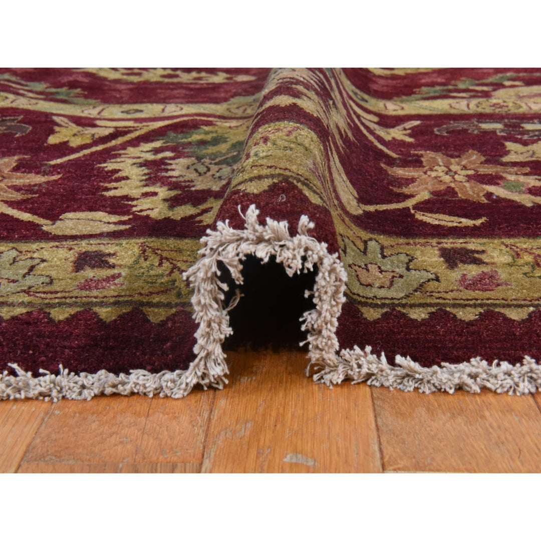 11'10" x 15'4" New Hand Knotted Red Wool Rectangle Oriental Rug - MOA10278414