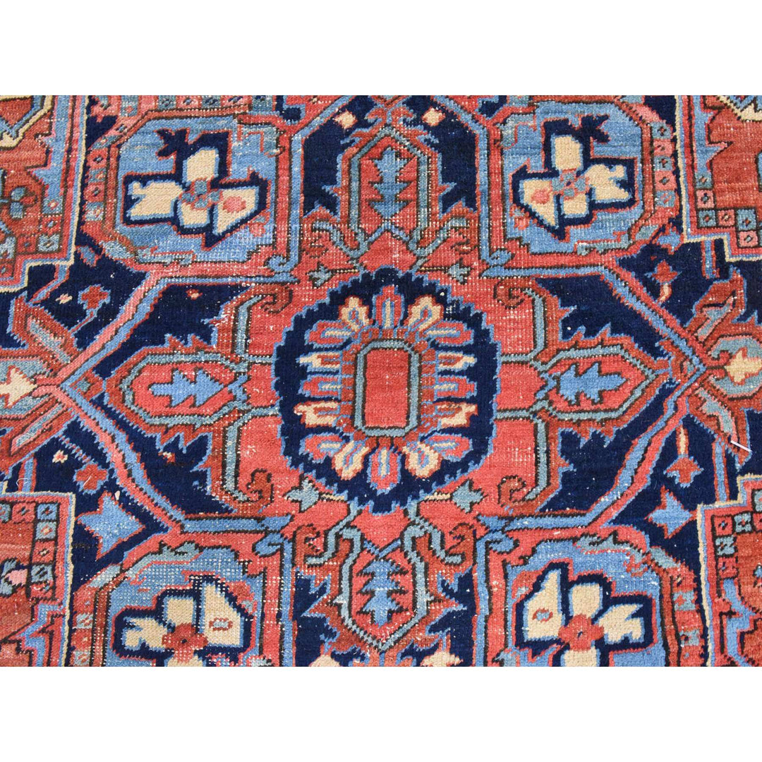 7'2" x 10'0" Vintage Hand Knotted Red Wool Rectangle Oriental Rug - MOA10278423