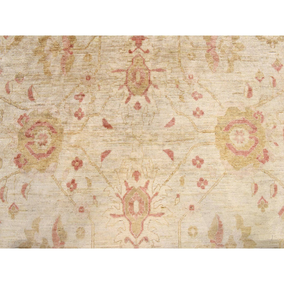 9'8" x 16'0" New Hand Knotted Beige Wool Rectangle Oriental Rug - MOA10278438