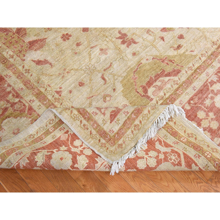 9'8" x 16'0" New Hand Knotted Beige Wool Rectangle Oriental Rug - MOA10278438