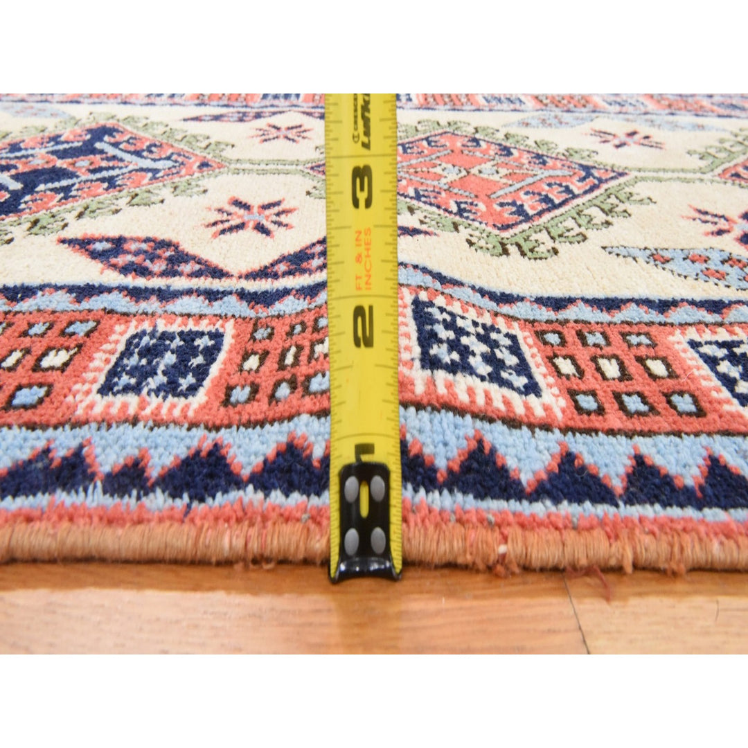 2'6" x 13'1" Vintage Hand Knotted Yellow Wool Runner Oriental Rug - MOA10278441