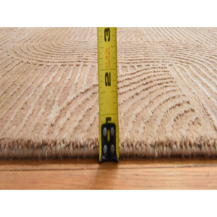 2'0" x 3'2" New Hand Knotted Brown Wool & Silk Rectangle Oriental Rug - MOA10278447