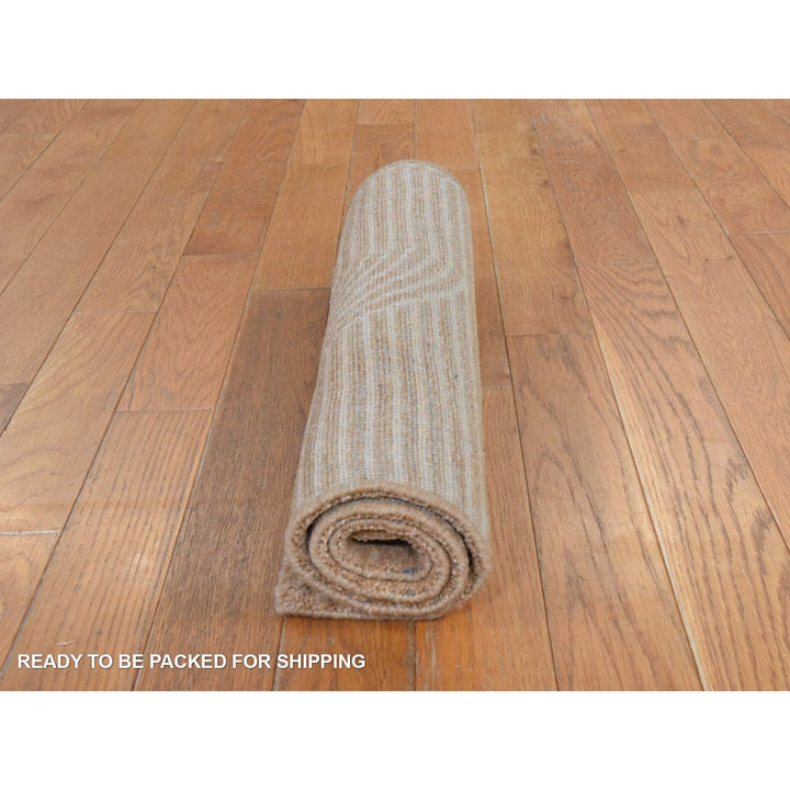 2'0" x 3'2" New Hand Knotted Brown Wool & Silk Rectangle Oriental Rug - MOA10278447