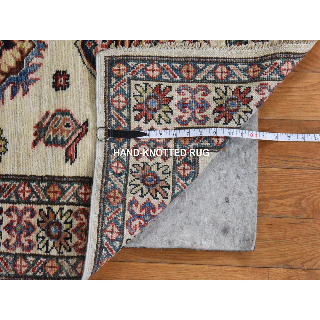 2'9" x 8'3" New Hand Knotted Ivory Wool Runner Oriental Rug - MOA10278449