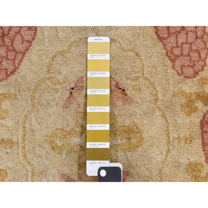 4'0" x 6'9" Vintage Hand Knotted Brown Wool Oval Oriental Rug - MOA10278462