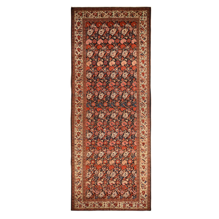 7'2" x 19'3" Vintage Hand Knotted Blue Wool Rectangle Oriental Rug - MOA10278467