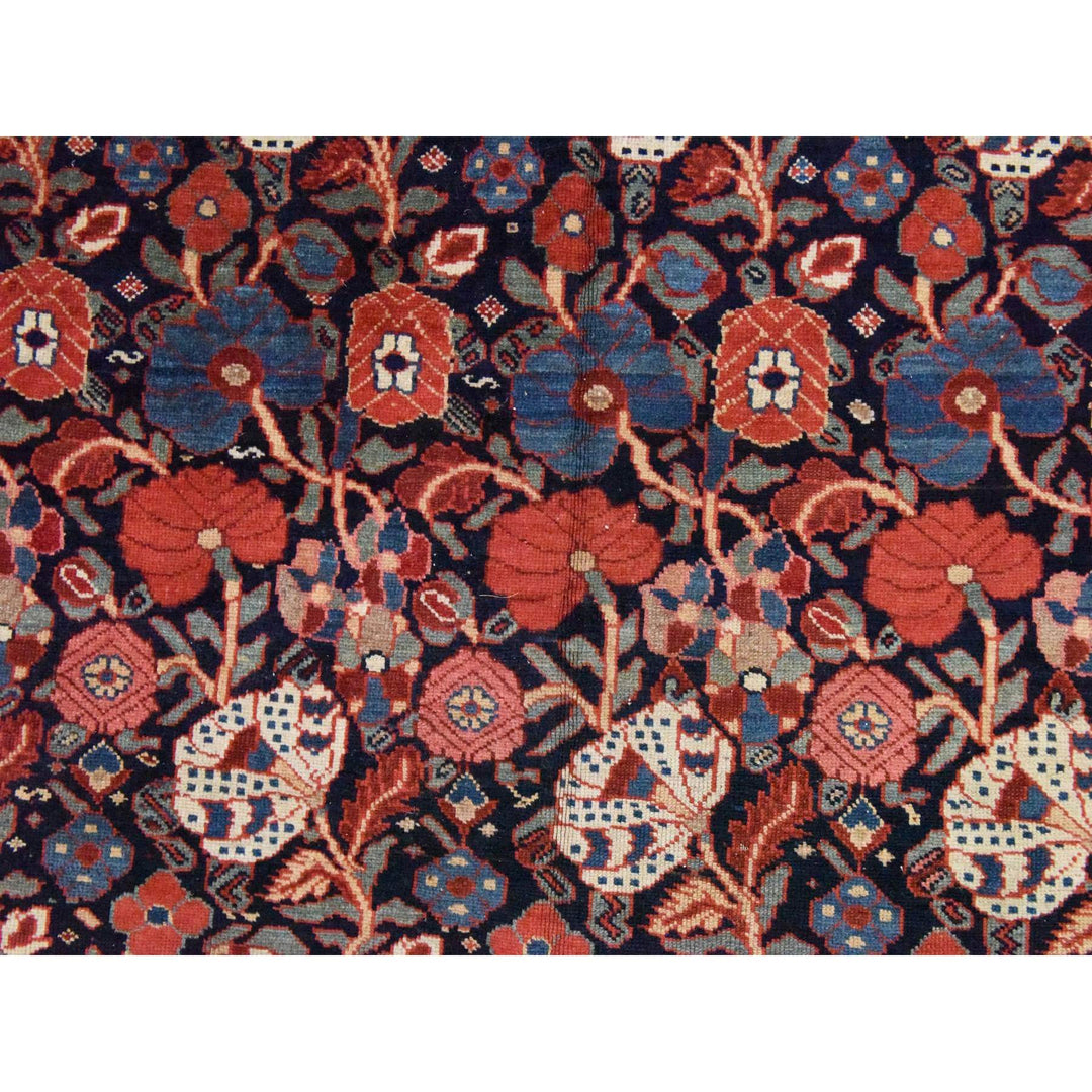 7'2" x 19'3" Vintage Hand Knotted Blue Wool Rectangle Oriental Rug - MOA10278467