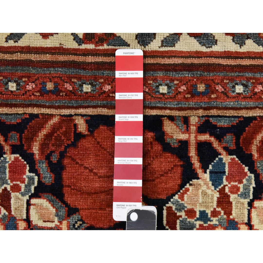 7'2" x 19'3" Vintage Hand Knotted Blue Wool Rectangle Oriental Rug - MOA10278467