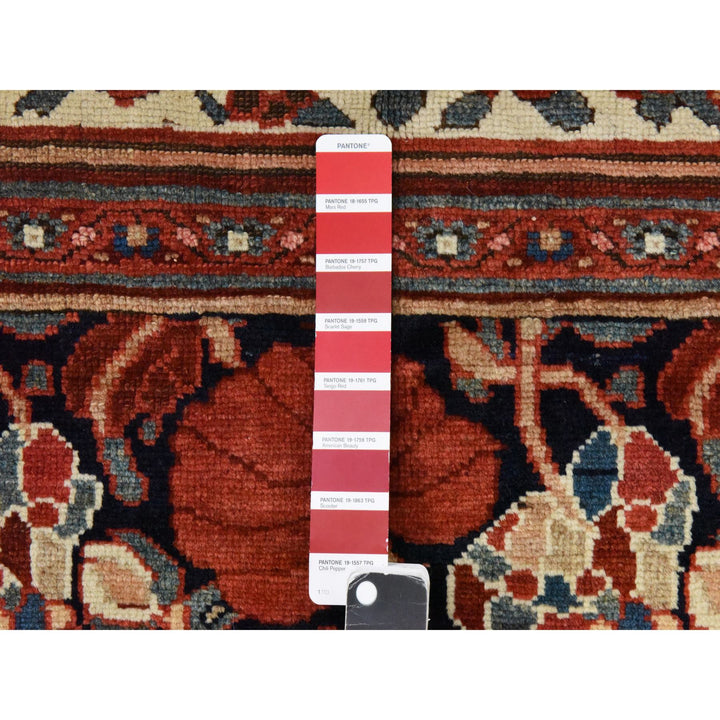 7'2" x 19'3" Vintage Hand Knotted Blue Wool Rectangle Oriental Rug - MOA10278467