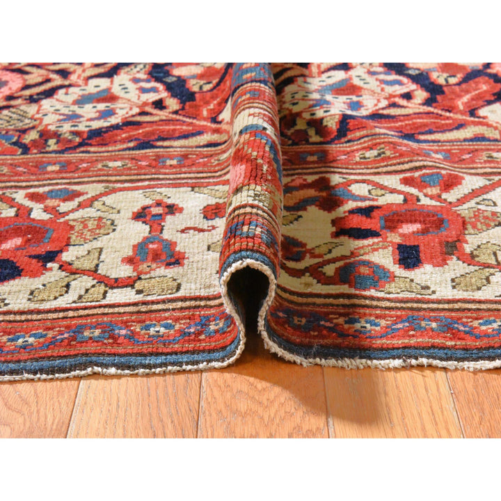 7'2" x 19'3" Vintage Hand Knotted Blue Wool Rectangle Oriental Rug - MOA10278467