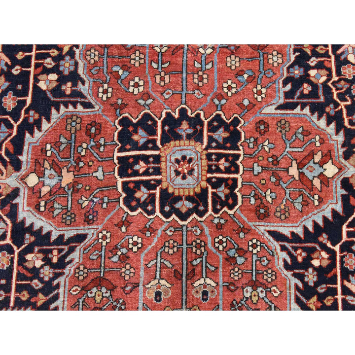 8'10" x 12'2" Vintage Hand Knotted Red Wool Rectangle Oriental Rug - MOA10278468