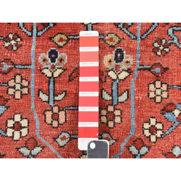 8'10" x 12'2" Vintage Hand Knotted Red Wool Rectangle Oriental Rug - MOA10278468