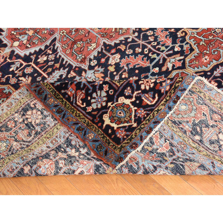 8'10" x 12'2" Vintage Hand Knotted Red Wool Rectangle Oriental Rug - MOA10278468