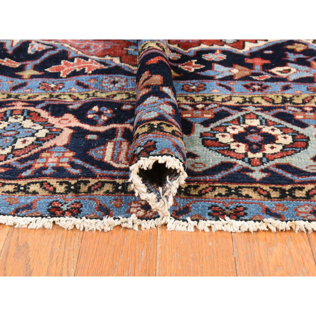 8'10" x 12'2" Vintage Hand Knotted Red Wool Rectangle Oriental Rug - MOA10278468