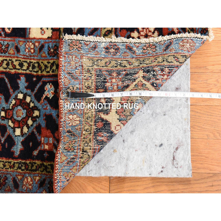 8'10" x 12'2" Vintage Hand Knotted Red Wool Rectangle Oriental Rug - MOA10278468