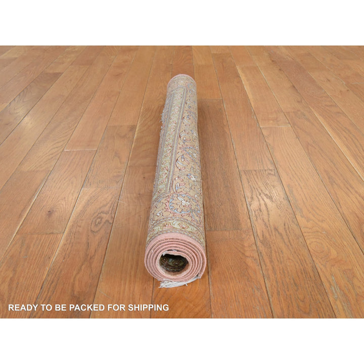 2'7" x 3'10" New Hand Knotted Ivory Silk Rectangle Oriental Rug - MOA10278469