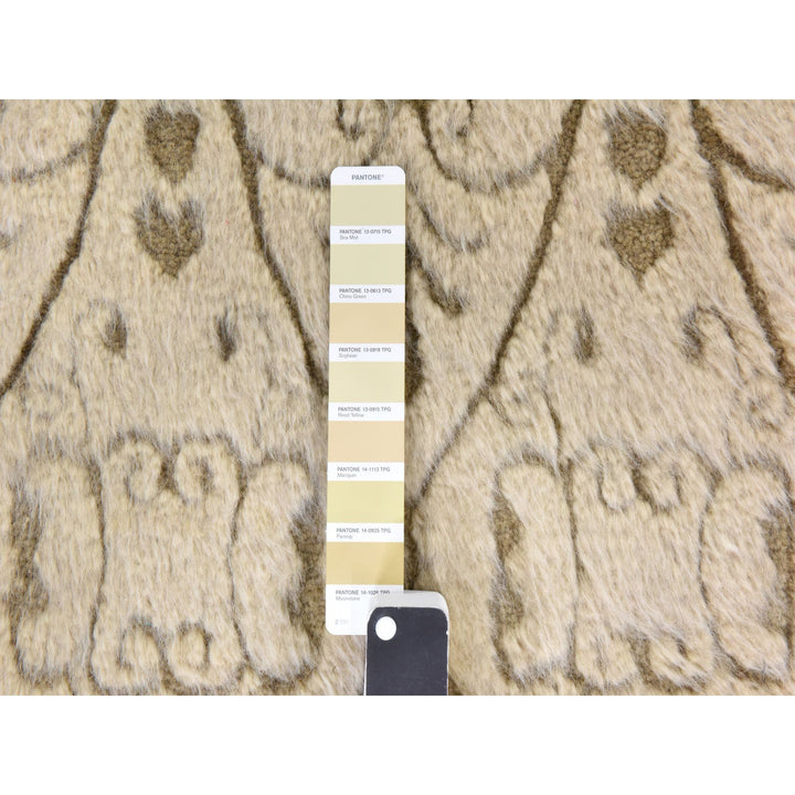 2'0" x 3'2" New Hand Knotted Beige Wool Rectangle Oriental Rug - MOA10278472