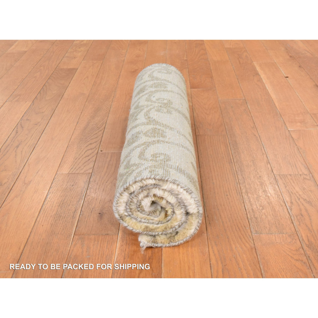 2'0" x 3'2" New Hand Knotted Beige Wool Rectangle Oriental Rug - MOA10278472