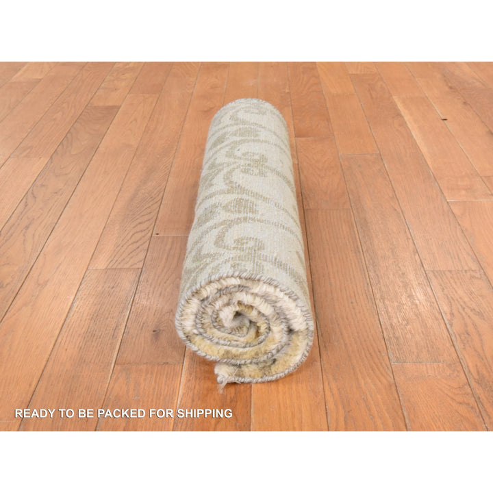2'0" x 3'2" New Hand Knotted Beige Wool Rectangle Oriental Rug - MOA10278472