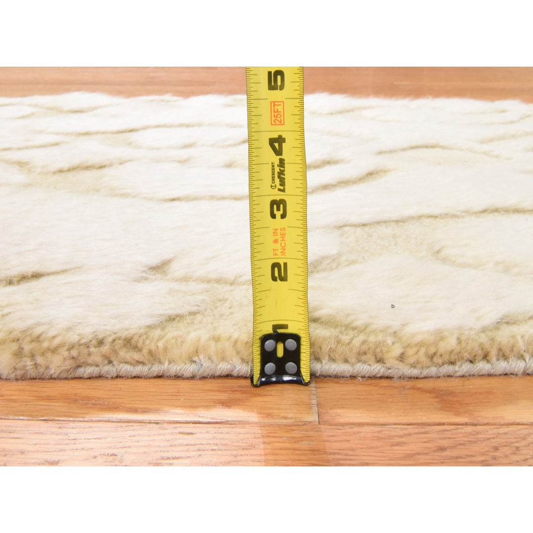 2'0" x 3'2" New Hand Knotted Beige Wool Rectangle Oriental Rug - MOA10278473