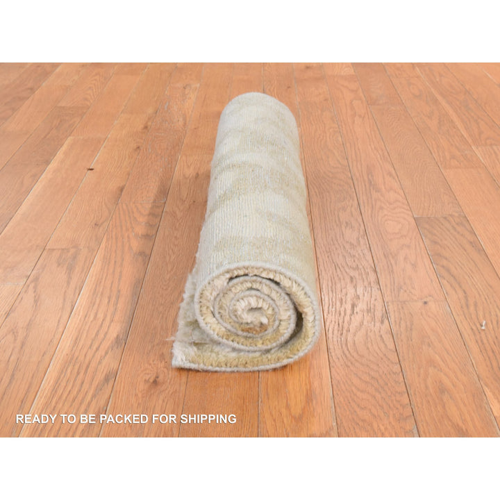 2'0" x 3'2" New Hand Knotted Beige Wool Rectangle Oriental Rug - MOA10278473