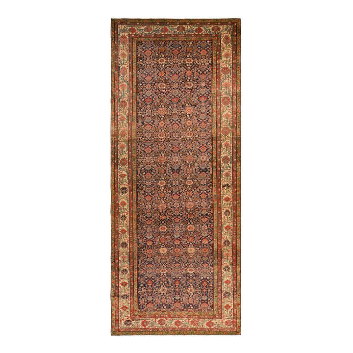 6'4" x 16'3" Vintage Hand Knotted Blue Wool Runner Oriental Rug - MOA10278475