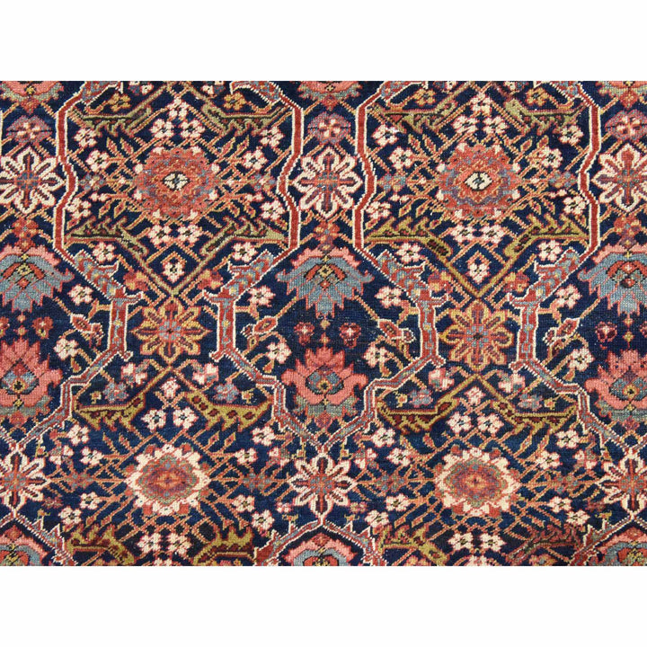 6'4" x 16'3" Vintage Hand Knotted Blue Wool Runner Oriental Rug - MOA10278475