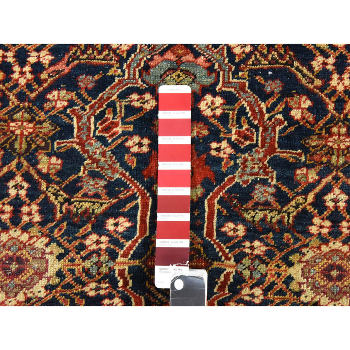 6'4" x 16'3" Vintage Hand Knotted Blue Wool Runner Oriental Rug - MOA10278475