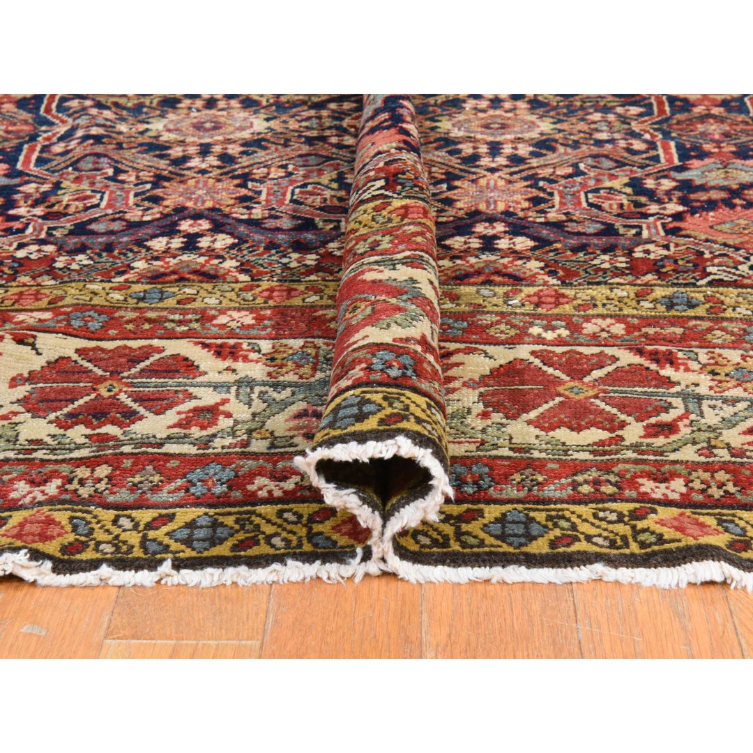 6'4" x 16'3" Vintage Hand Knotted Blue Wool Runner Oriental Rug - MOA10278475