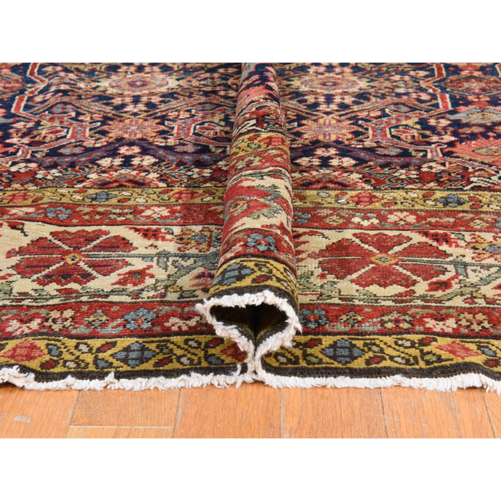 6'4" x 16'3" Vintage Hand Knotted Blue Wool Runner Oriental Rug - MOA10278475