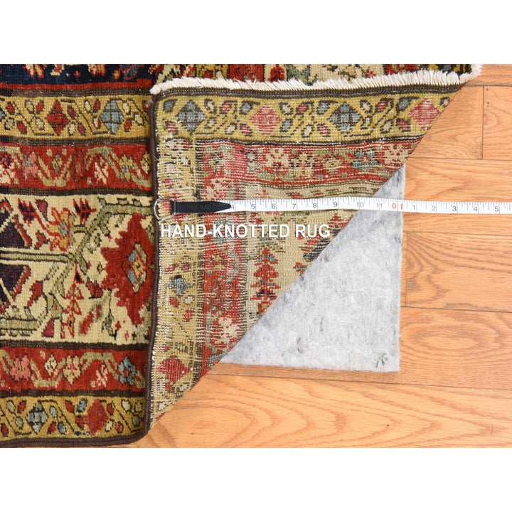6'4" x 16'3" Vintage Hand Knotted Blue Wool Runner Oriental Rug - MOA10278475