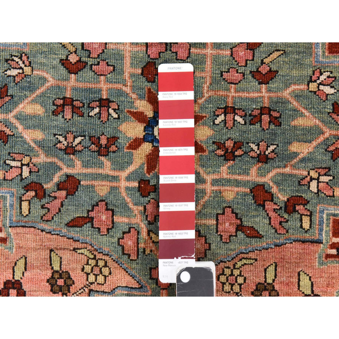 8'5" x 11'4" Vintage Hand Knotted Ivory Wool Rectangle Oriental Rug - MOA10278476